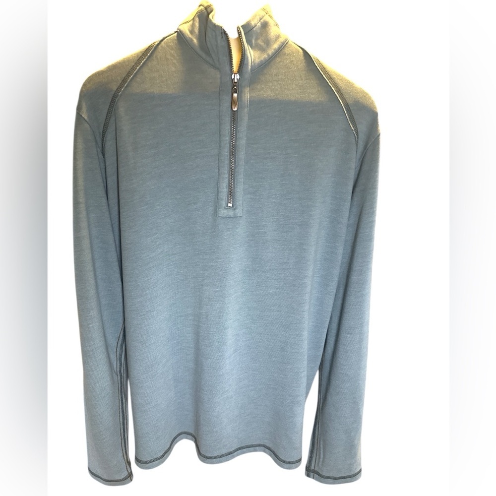 Tommy Bahama Men's Blue Quarter-Zip Pullover
